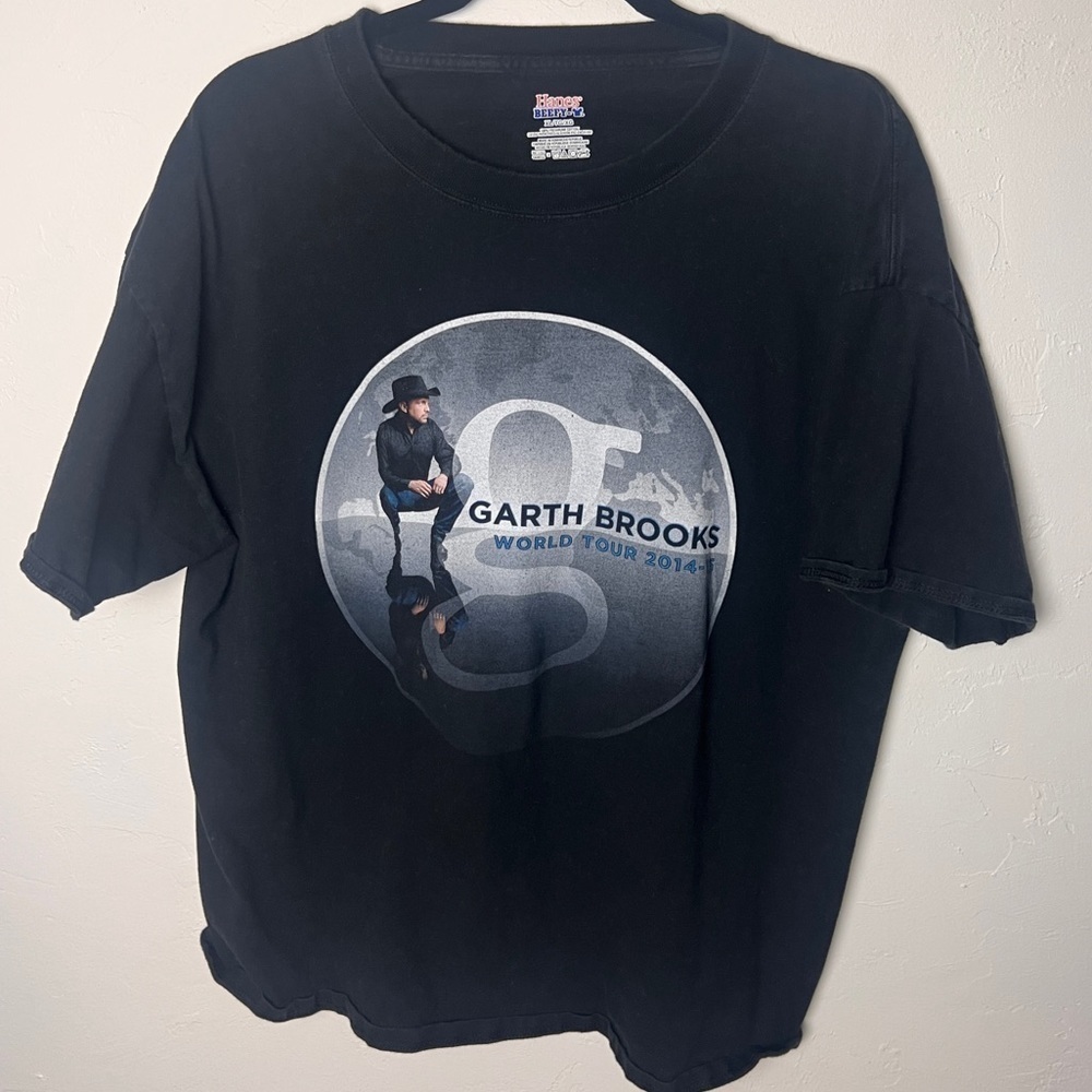 Garth Brooks Concert tee world tour 2014-2015 Hanes Beefy XL